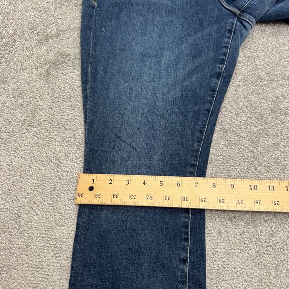 Good American Good Legs High Rise Skinny Denim Jeans Womens 18 Plus Dark Wash - Picture 14 of 16